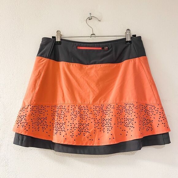Title Nine Nimblene Skort in Gray Orange Small - Picture 2 of 10
